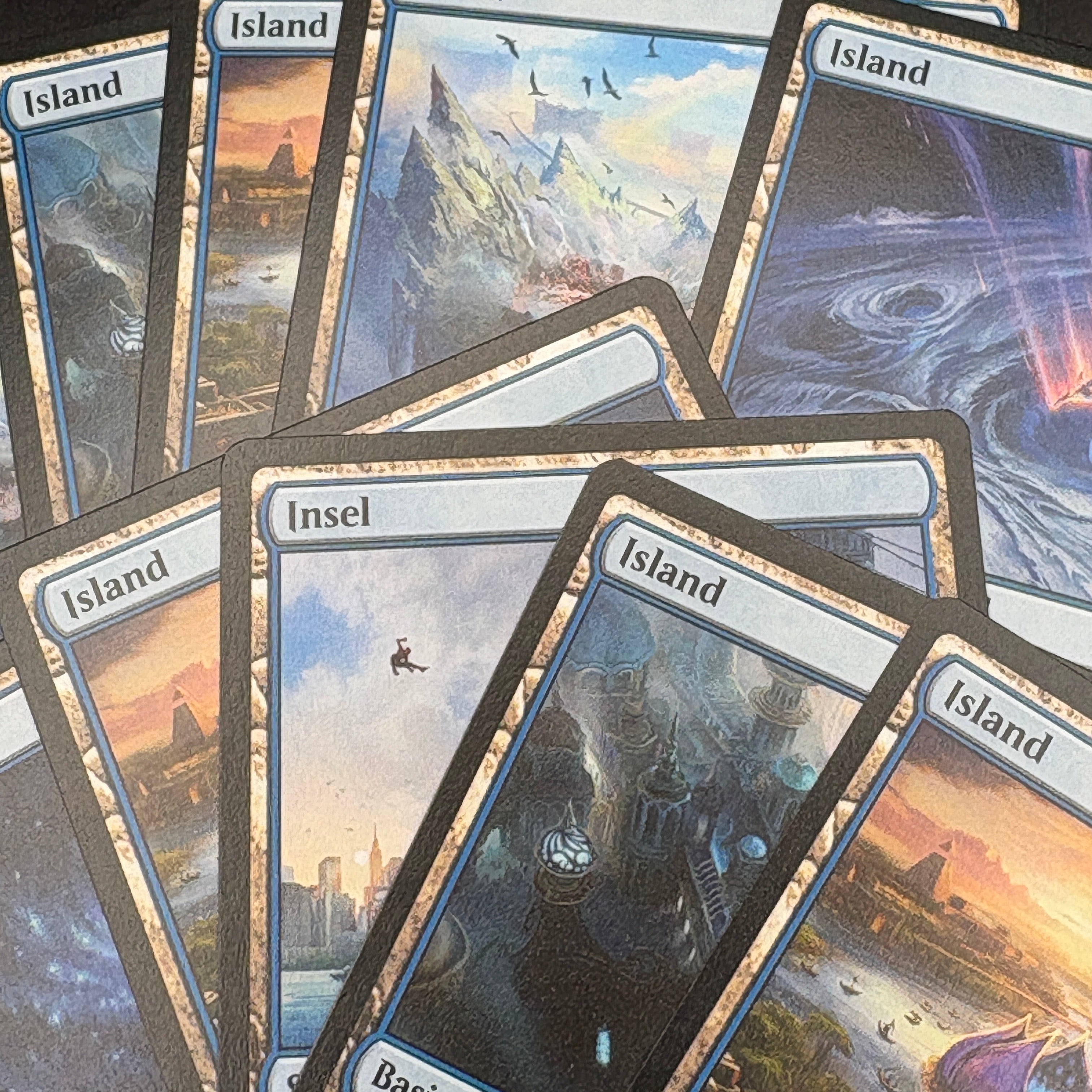 Magic: The Gathering Länder / Mana Karten – 10er Pack (Eine Farbe, gemischt, DE/EN)